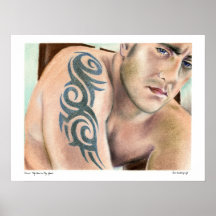 "Chris" mein Gesicht auf meiner Raum-Reihe Posterdrucke