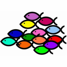 Christliche Fisch-Symbole - Regenbogen-Schule Photofigur