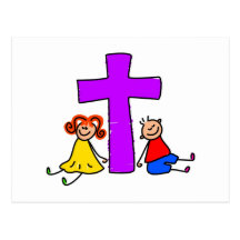 Christliche Kinder Postkarte
