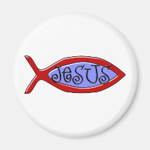 Christlicher Fisch-Entwurf Jesuss Magnete