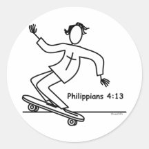 Christlicher Skateboard Sticker