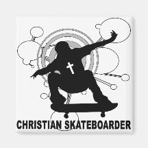Christlicher Skateboarder Magnets