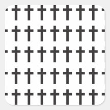 Christliches Chic-Muster Quadrataufkleber