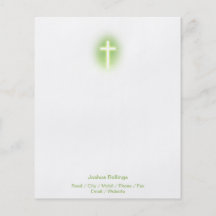Christliches Kreuz auf grünem eliptical Hintergrun Individuelle Flyer