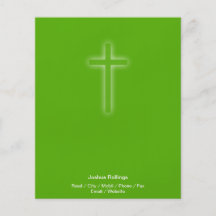 Christliches Kreuz auf grünem Hintergrund Individuelle Flyer