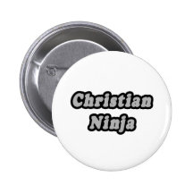 Christliches Ninja Anstecknadelbutton