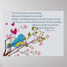 Christliches Plakat mit Philippiansscripture-Vogel