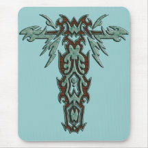 Christliches verziertes Kreuz 10 Mousepads