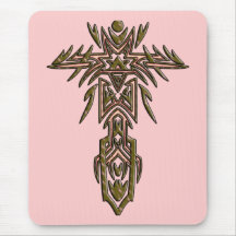 Christliches verziertes Kreuz 11 Mauspad