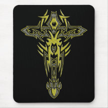 Christliches verziertes Kreuz 14 Mousepads