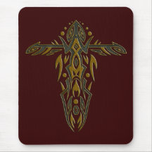 Christliches verziertes Kreuz 15 Mauspads