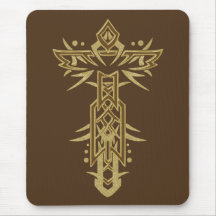 Christliches verziertes Kreuz 25 Mousepad