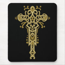 Christliches verziertes Kreuz 26 Mauspad