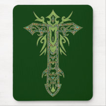 Christliches verziertes Kreuz 28 Mousepad