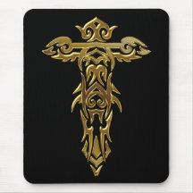 Christliches verziertes Kreuz 30 Mousepad