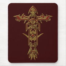 Christliches verziertes Kreuz 33 Mousepad