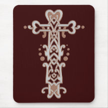 Christliches verziertes Kreuz 38 Mousepads