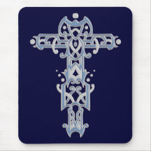 Christliches verziertes Kreuz 40 Mousepad
