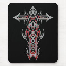 Christliches verziertes Kreuz 42 Mauspad
