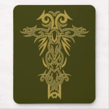 Christliches verziertes Kreuz 44 Mousepads