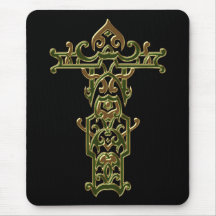 Christliches verziertes Kreuz 47 Mousepads
