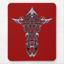 Christliches verziertes Kreuz 51 Mousepad