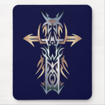 Christliches verziertes Kreuz 52 Mousepads