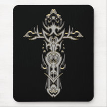 Christliches verziertes Kreuz 57 Mousepad