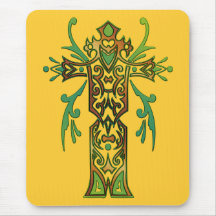 Christliches verziertes Kreuz 64 Mousepad