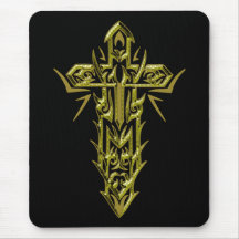 Christliches verziertes Kreuz 66 Mousepads