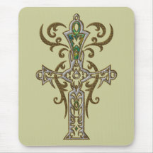 Christliches verziertes Kreuz 76 Mousepads