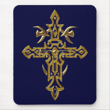 Christliches verziertes Kreuz 77 Mauspads