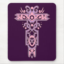 Christliches verziertes Kreuz 7 Mauspad