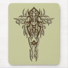 Christliches verziertes Kreuz 9 Mousepad