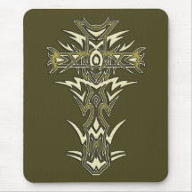 Christliches verziertes Kreuz Mauspad