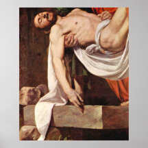 Christus Beerdigungsdetail 2 durch Caravaggio Poster