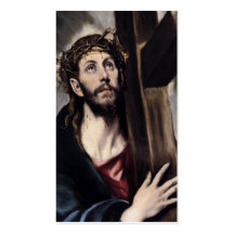Christus, der das Kreuz circa 1580 trägt Visitenkarten Vorlage