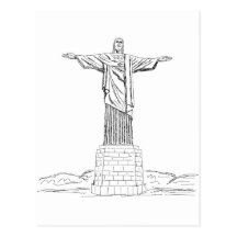 Christus der Redeemer Postkarte