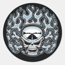 Chromeboy gekreuzte Knochen Sticker