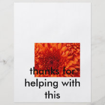 Chrysantheme, Dank für das Helfen bei diesem Flyerbedruckung