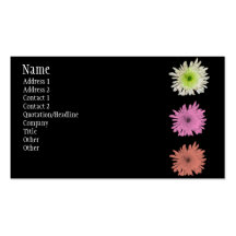 Chrysantheme Visitenkarten Vorlage