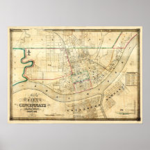 Cincinnati, Ohio 1838 Posterdrucke