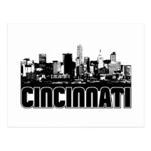 Cincinnati-Skyline Postkarte