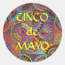 CincoDeMayo Runde Aufkleber
