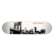 cincyskyline personalisiertes skateboard
