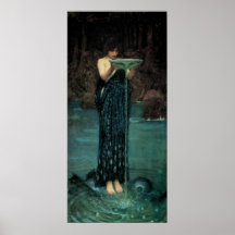 Circe Invidiosa, JW Waterhouse, Vintages viktorian Plakat