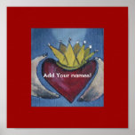 Claddagh personifizieren mit Namen Leinwand Plakat