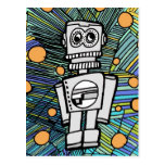 CLANKY M-12 ROBOTER POSTKARTE