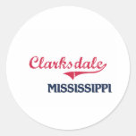 Clarksdale Mississippi Stadt-Klassiker Runde Aufkleber