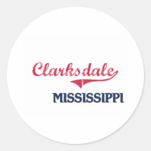 Clarksdale Mississippi Stadt-Klassiker Runde Aufkleber